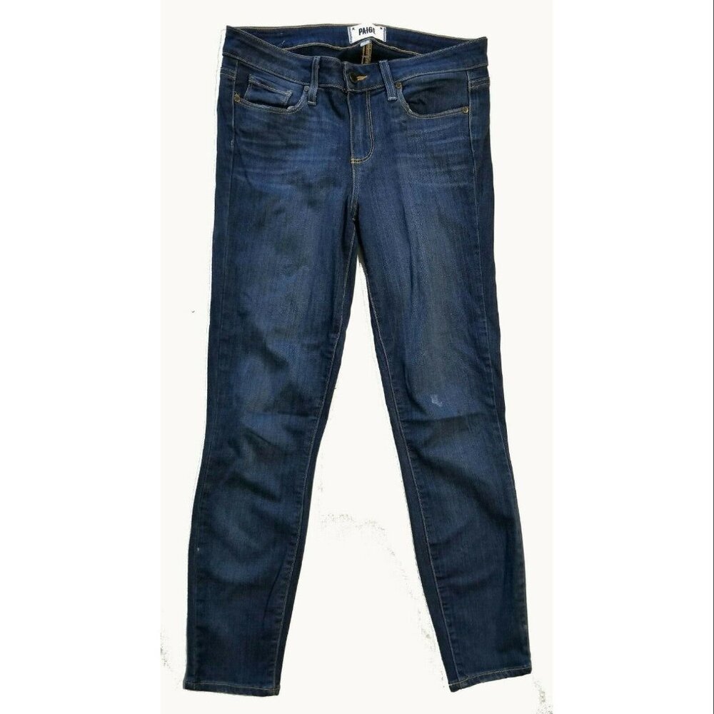 Paige Transcend Medium Wash Jeans, Verdugo Crop Women's Size 28